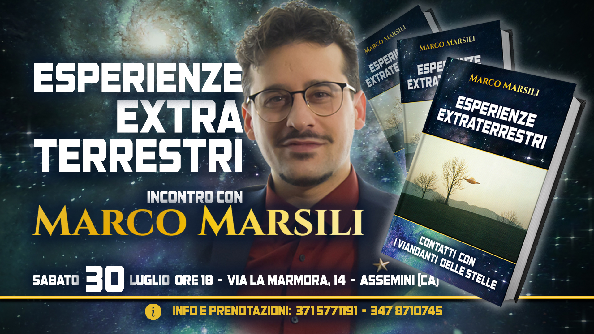 Esperienze extraterrestri – Incontro con Marco Marsili ad Assemini (CA)