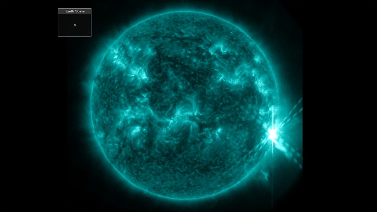 Notizia: potente brillamento solare (X2.5)